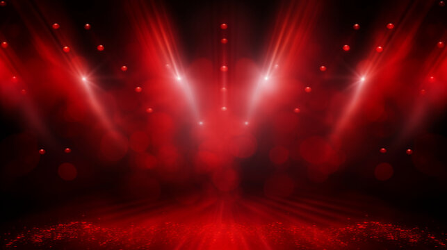 フライヤーのための赤いスポットライトの照明の背景現実的なイメージ超hdの高い設計GenerativeAI