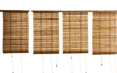 Bamboo Blinds or Shades On Transparent Background.