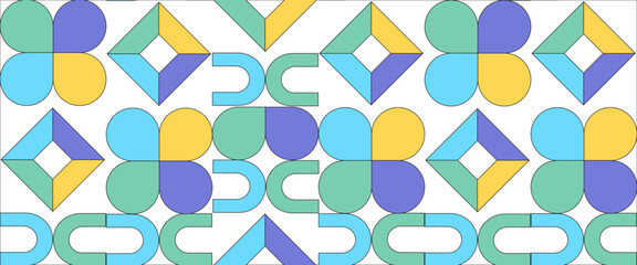 Vector colorful colourful abstract banners with mosaic geometric design