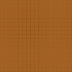 Seamless abstract geometric pattern with squares. Thin beige line and dots on brown background For fabric surface textures wrapping paper Vector illustration