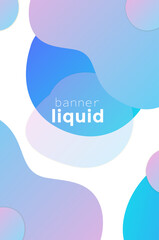Blue banner, background with bubbles