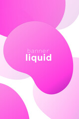 Pink speech bubble, Pink label, Pin liquid banner