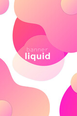 illustration of a pink background with hearts, Pink gradient banner