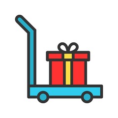 Boxing Day Filled Line Icons