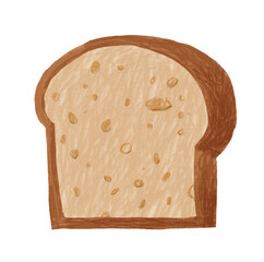Sliced bread hand drawn clipart
