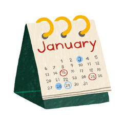 Table calendar hand drawn clipart