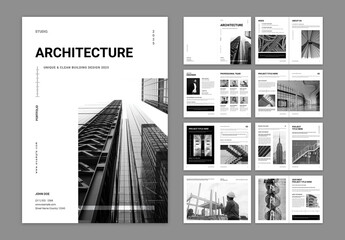 Architecture Portfolio Template Brochure Design Layout