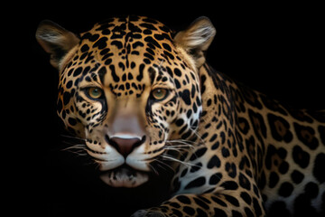 Obraz premium A Jaguar on dark background.