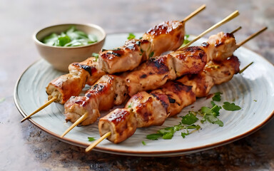 Capture the essence of Souvlaki in a mouthwatering food photography shot Generative AI