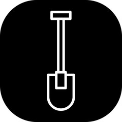 Spade mining industry icon with black filled line outline style. spade, construction, work, tool, shovel, equipment, build. Vector Illustration