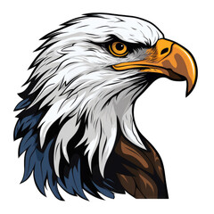 Fototapeta premium eagle icon logo . Clipart PNG image . Transparent background . Cartoon vector style . Generative AI 