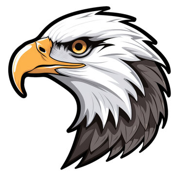 eagle icon logo . Clipart PNG image . Transparent background . Cartoon vector style . Generative AI 