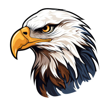 eagle icon logo . Clipart PNG image . Transparent background . Cartoon vector style . Generative AI 