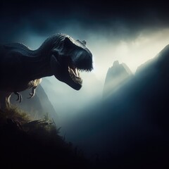 tyrannosaurus rex dinosaur 3d  portrait - obrazy, fototapety, plakaty