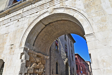 Fototapeta na wymiar Fano, L'arco di Augusto - Ancona, Marche