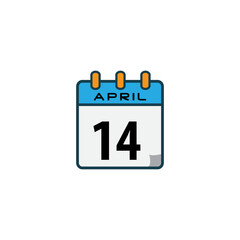 April date icon vector logo design template