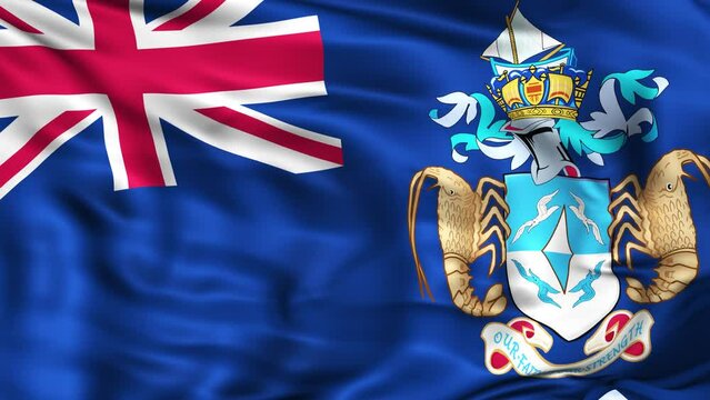 Tristan da Cunha Waving Flag Background