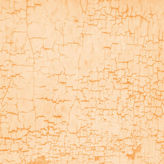 Close-up of the texture of orange peeling plaster. An old plastered wall