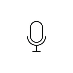 Microphone line icon isolated on white background