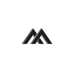 Letter M or Triangles logo or icon design