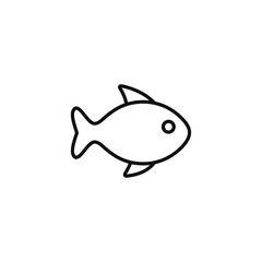 Obraz premium Fish line icon isolated on white background