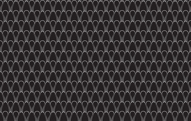 The black scales of aquatic animals are designed in an endless pattern.