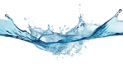 A blue water splash on the transparent background