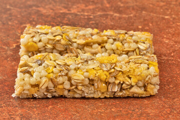 barre de céréales, en gros plan	
