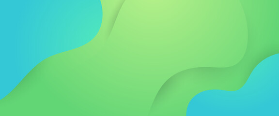 Green vector abstract creative banner in minimal and simple trendy style