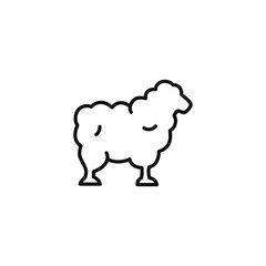 Sheep line icon isolated on white background