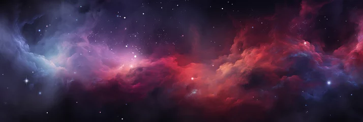 Foto op Aluminium Beautiful space nebula galaxy wide format photo background material © evening_tao