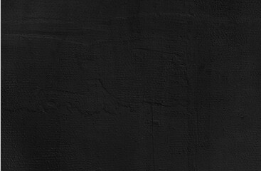 Black wall background. Black wall with rough plaster texture. Abstract background for design.