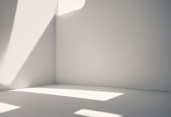 Luce e Ombre Sottili- Sfondo Minimalista per la Visualizzazione Prodotti su sfondo grigio