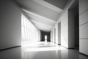 Empty modern interior architecture AI generated