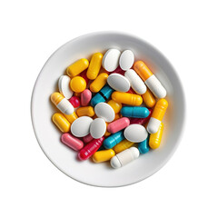 pills and capsules isolated on transparent background Remove png, Clipping Path