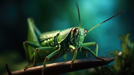 grasshopper on the grass