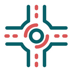 Vector Design Roundabout Icon Style