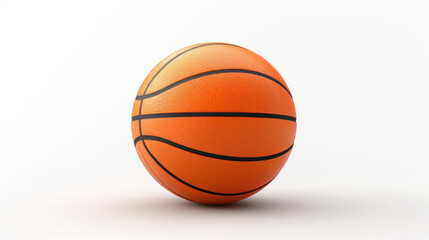 One basketball ball on isolated white background