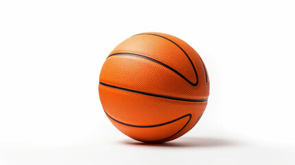 Obraz premium One basketball ball on isolated white background