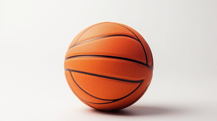 One basketball ball on isolated white background