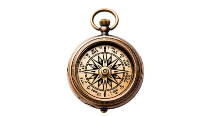 vintage compass isolated on transparent white background
