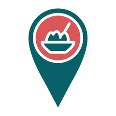 Vector Design Restaurant Location Icon Style