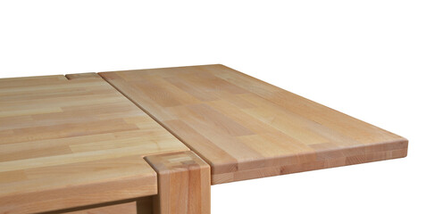 Wooden table elements close view png, isolated object