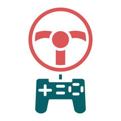 Vector Design Racing Game Icon Style