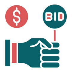 Vector Design Advance Bid Icon Style