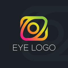 Colorful Premium Eye Vision, Eye Care, ENT Logo Design Icon Symbol