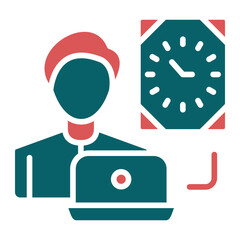 Vector Design Working Time Icon Style