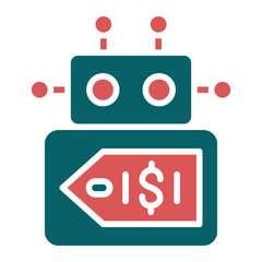 Vector Design Robot Cost Icon Style