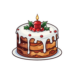 christmas chocolate cake with cherries