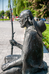 Statue of Saint James on the market square in Pakosc, Kuyavian-Pomeranian Voivodeship, Poland
